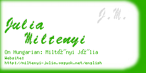 julia miltenyi business card